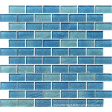 Hot Sale Square Crystal Blue Backsplash Swimming Pool Glass Mosaic Tile